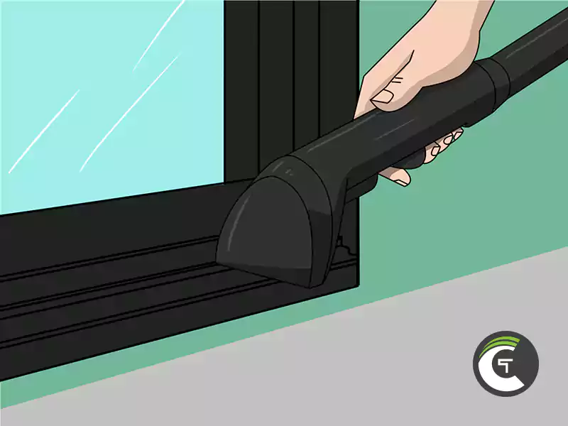 clean window sills and window tracks using vacuum